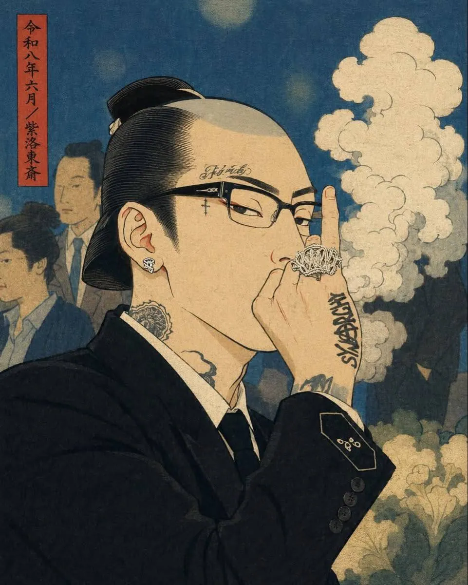 Minh hoạ chân dung — phong cách ukiyo-e